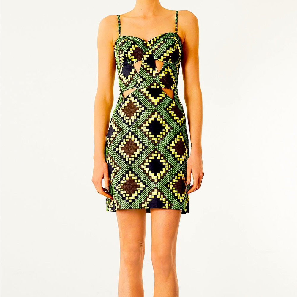 TOPSHOP | NWT Aztec Print Cupped Shifted Cutout Mini Dress